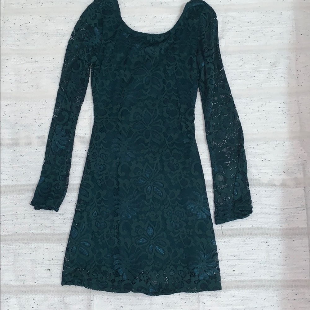 Dark green laced dress